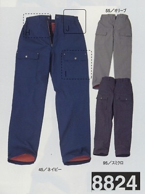 ユニフォーム849 8824 裏付パンツ(廃番)