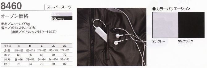 8460 スーパースーツのサイズ画像