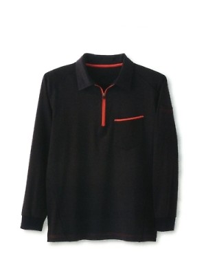 ユニフォーム297 5961-622 赤耳裏起毛ポロシャツ